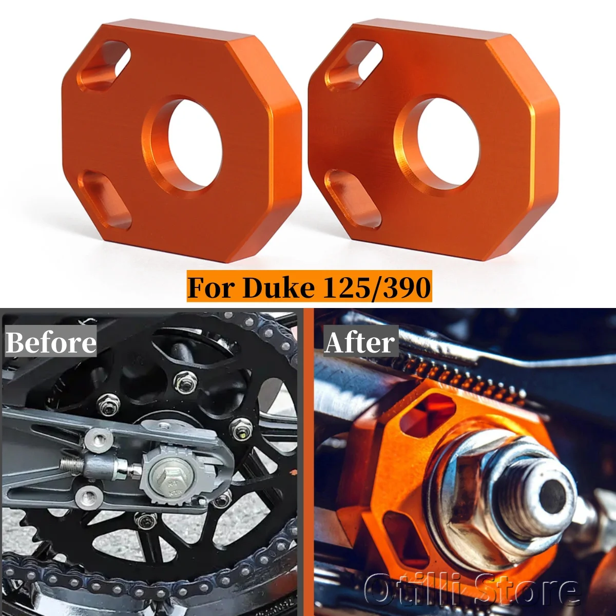 Motorcycle Accessories CNC Rear Chain Adjuster Axle Blocks For DUKE 390 125 Duke390 Duke125 2024 2025 With LOGO
Motorcycle Accessories CNC Rear Chain Adjuster Axle Blocks For DUKE 390 125 Duke390 Duke125 2024 2025 With LOGO
