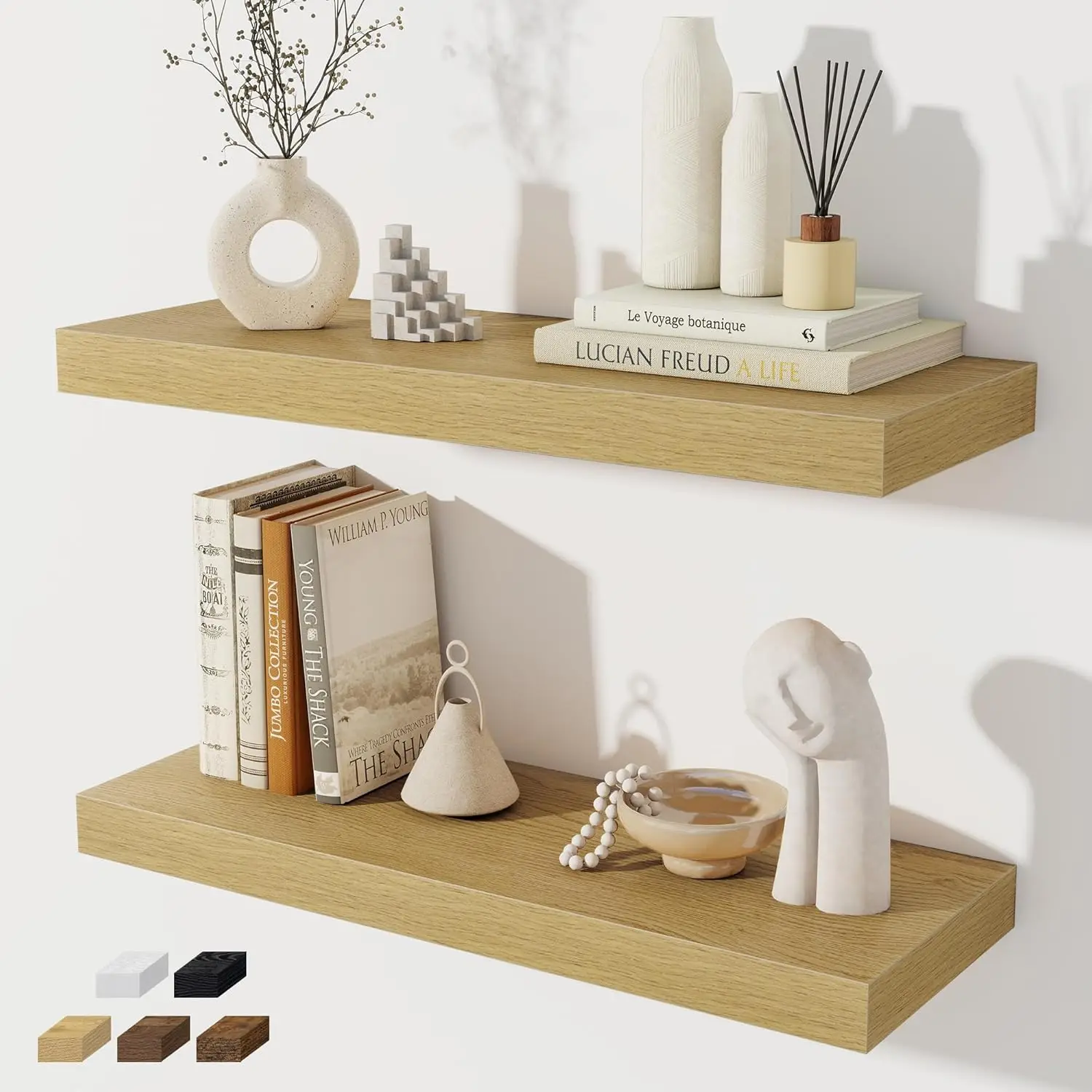 Floating Shelves for Wall, 24 Inch Floating Shelves Set of 2, Wall Mounted Rustic Wood Shelf for Bathroom, Living Room,
Floating Shelves for Wall, 24 Inch Floating Shelves Set of 2, Wall Mounted Rustic Wood Shelf for Bathroom, Living Room,