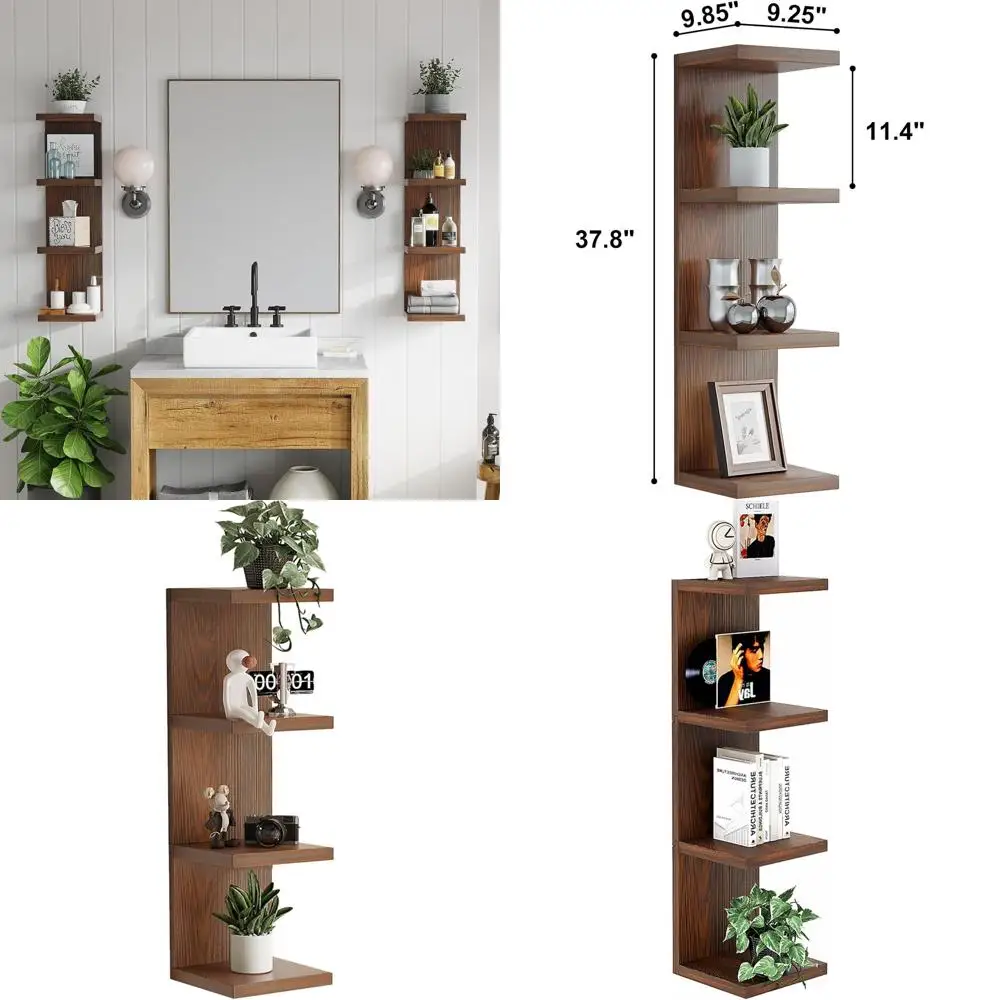 Solid Wood 4-Tier Display Floating Shelf
Solid Wood 4-Tier Display Floating Shelf