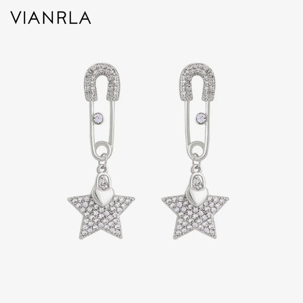 VIANRLA серьги из стерлингового серебра 925, ювелирные изделия, скрепки для бумаг, звезды, современный стиль, серьги с цирконом, оптовая продажа
VIANRLA серьги из стерлингового серебра 925, ювелирные изделия, скрепки для бумаг, звезды, современный стиль, серьги с цирконом, оптовая продажа