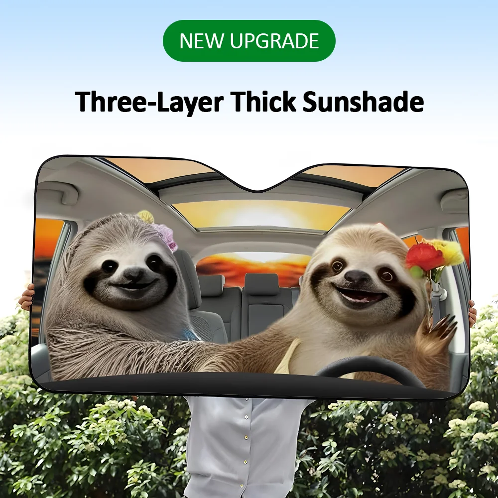 Милый ленивец для вождения автомобиля, солнцезащитный козырек, многоразовая алюминиевая фольга, УФ-защита, присоски, тепловая трехслойная изоляция
Милый ленивец для вождения автомобиля, солнцезащитный козырек, многоразовая алюминиевая фольга, УФ-защита, присоски, тепловая трехслойная изоляция
