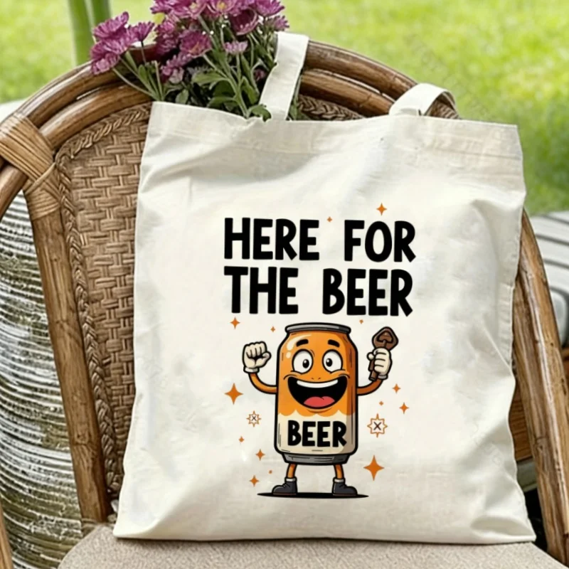 1PC Funny Beer Can Mascot With Bottle Opener Print Canvas Tote Casual Party Shopper Bag
1PC Funny Beer Can Mascot With Bottle Opener Print Canvas Tote Casual Party Shopper Bag