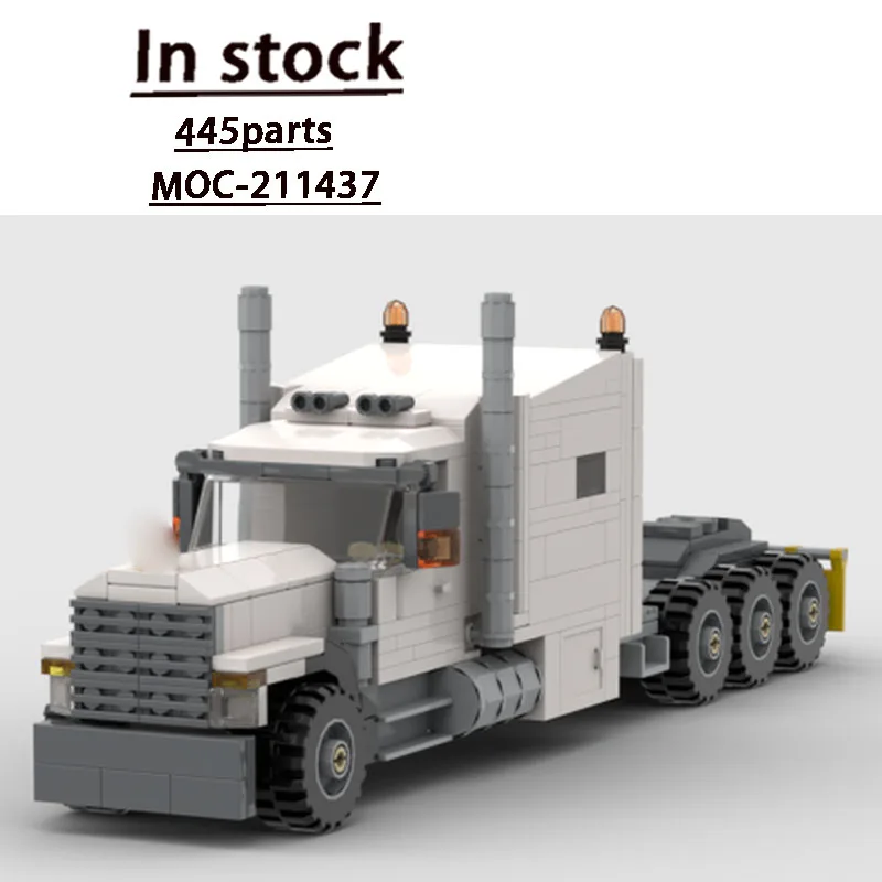 MOC-211437 New Classic Three-Axle Semi-Trailer Truck Building Block Model 445 Parts Boys Children's Birthday Christmas Toy Gift
MOC-211437 New Classic Three-Axle Semi-Trailer Truck Building Block Model 445 Parts Boys Children's Birthday Christmas Toy Gift