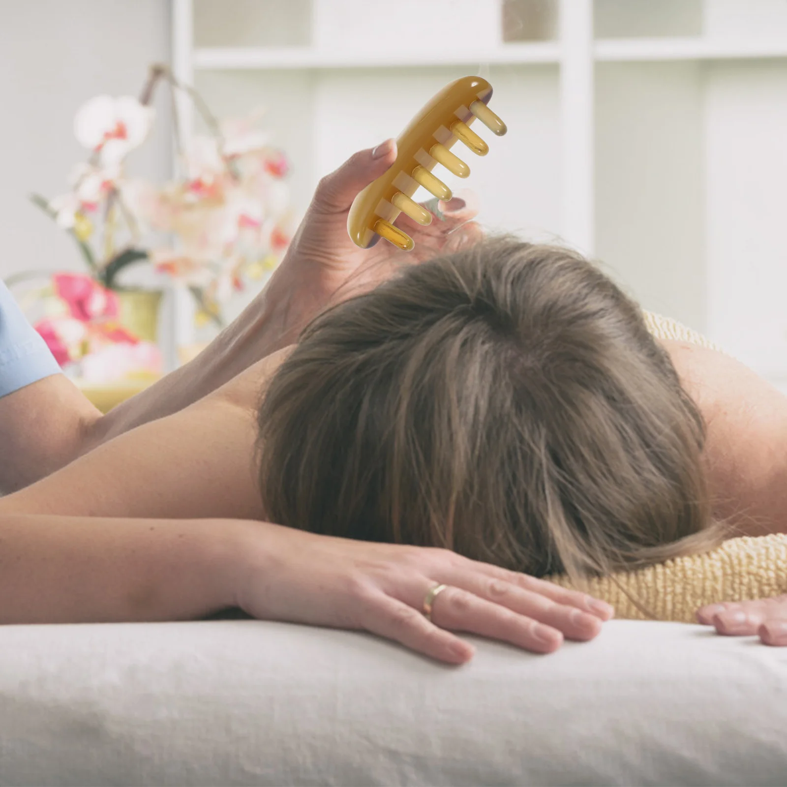 1pc Ox Horn Massage Comb Wide Teeth Scalp Massager For Hair Care Natural Comb Stress Relief Tool Ergonomic Design
1pc Ox Horn Massage Comb Wide Teeth Scalp Massager For Hair Care Natural Comb Stress Relief Tool Ergonomic Design