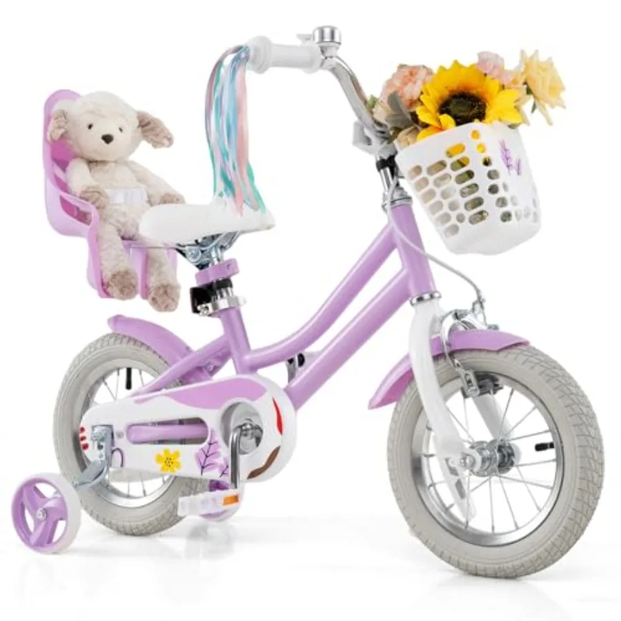 Bike 12 14 16 18 20 Inch Girls Bike w Detachable Training Wheels Kickstand Storage Basket Adjustable Seat Handlebar Bow Streame
Bike 12 14 16 18 20 Inch Girls Bike w Detachable Training Wheels Kickstand Storage Basket Adjustable Seat Handlebar Bow Streame