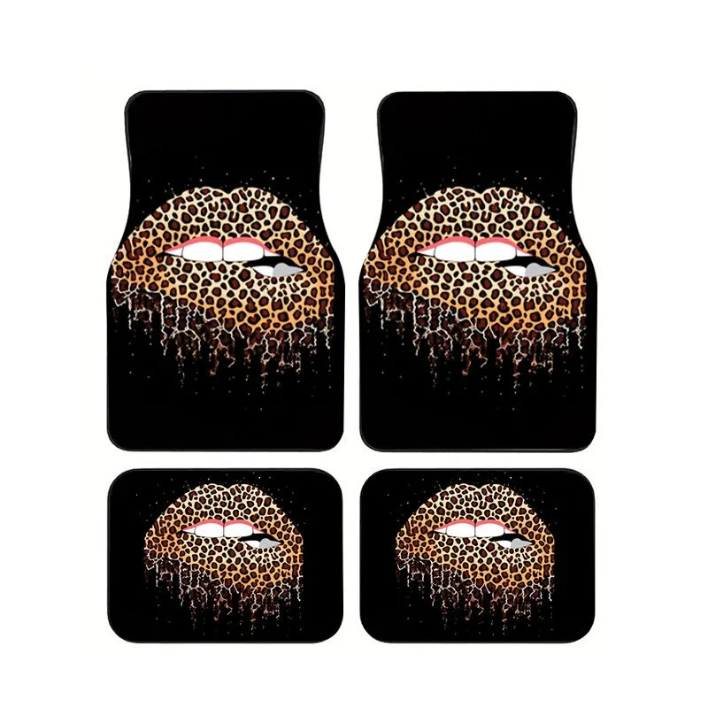 Leopard Print Lips Pattern Car Floor Mats 4pcs Edgy Girly Style Universal Auto Foot Mats Non-slip & Anti-dirt Stylish Car Carpet
Leopard Print Lips Pattern Car Floor Mats 4pcs Edgy Girly Style Universal Auto Foot Mats Non-slip & Anti-dirt Stylish Car Carpet