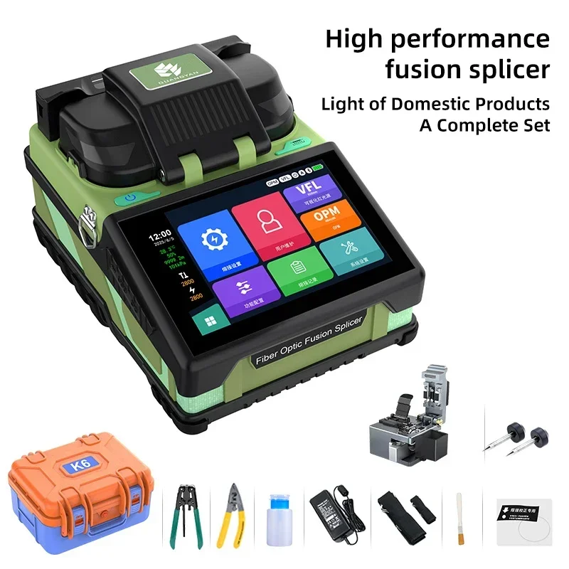 Best sell K6 Fiber Optic fusion Splicer Machine with VFL and OPM 6 Motors Welding 5-inch HD Touch Screen Fiber Optic Fusion
Best sell K6 Fiber Optic fusion Splicer Machine with VFL and OPM 6 Motors Welding 5-inch HD Touch Screen Fiber Optic Fusion