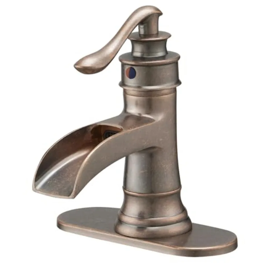 Waterfall Bathroom Faucet, Single Hole Sink Faucet for Vintage Style Bathroom, Restroom and Commercial Use, Brass Construction
Waterfall Bathroom Faucet, Single Hole Sink Faucet for Vintage Style Bathroom, Restroom and Commercial Use, Brass Construction