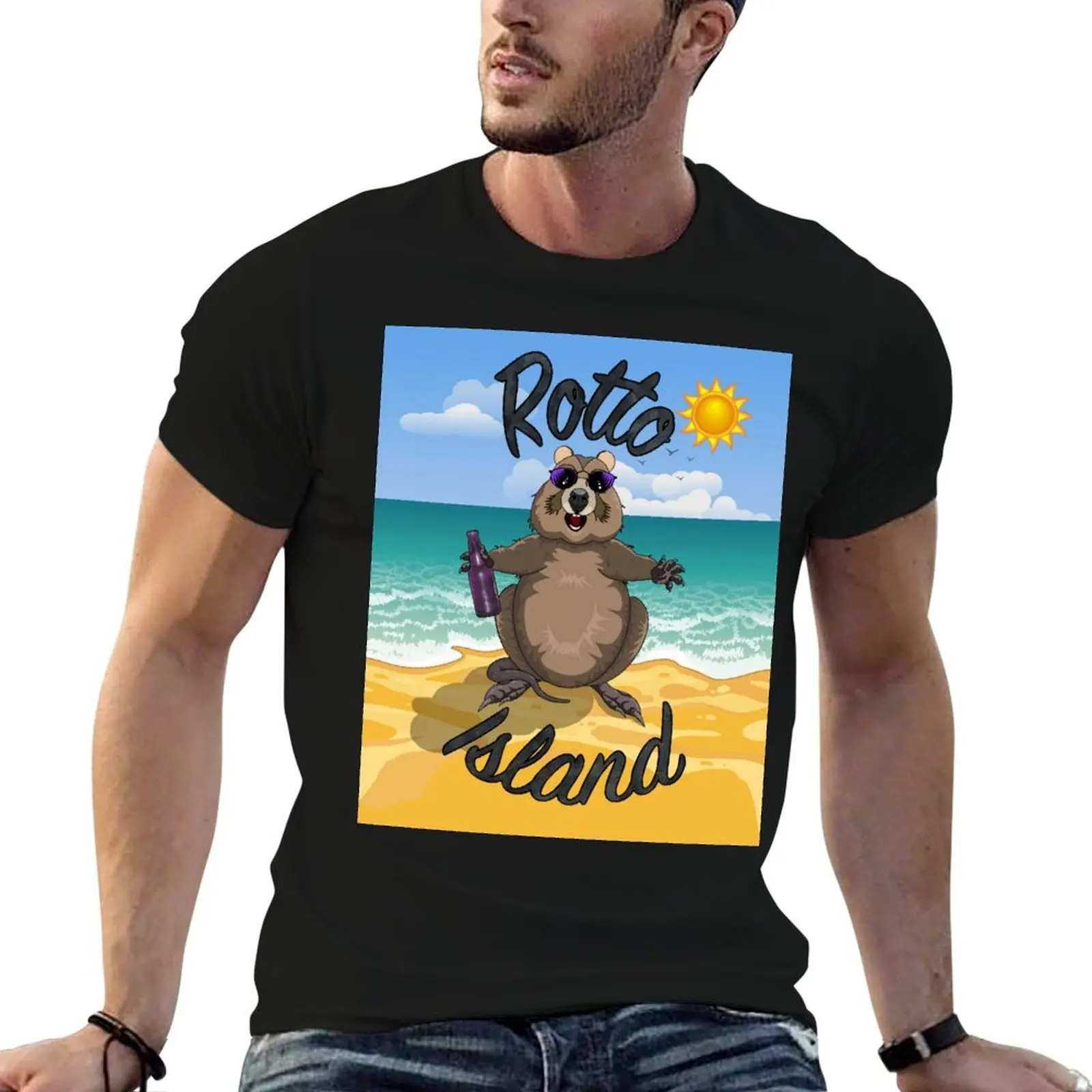 Rotto Island - Rottnest Island Quokka on the Beach by Amanda M Lucas T-Shirt man t shirts cotton t shirts with prints T-Shirt
Rotto Island - Rottnest Island Quokka on the Beach by Amanda M Lucas T-Shirt man t shirts cotton t shirts with prints T-Shirt