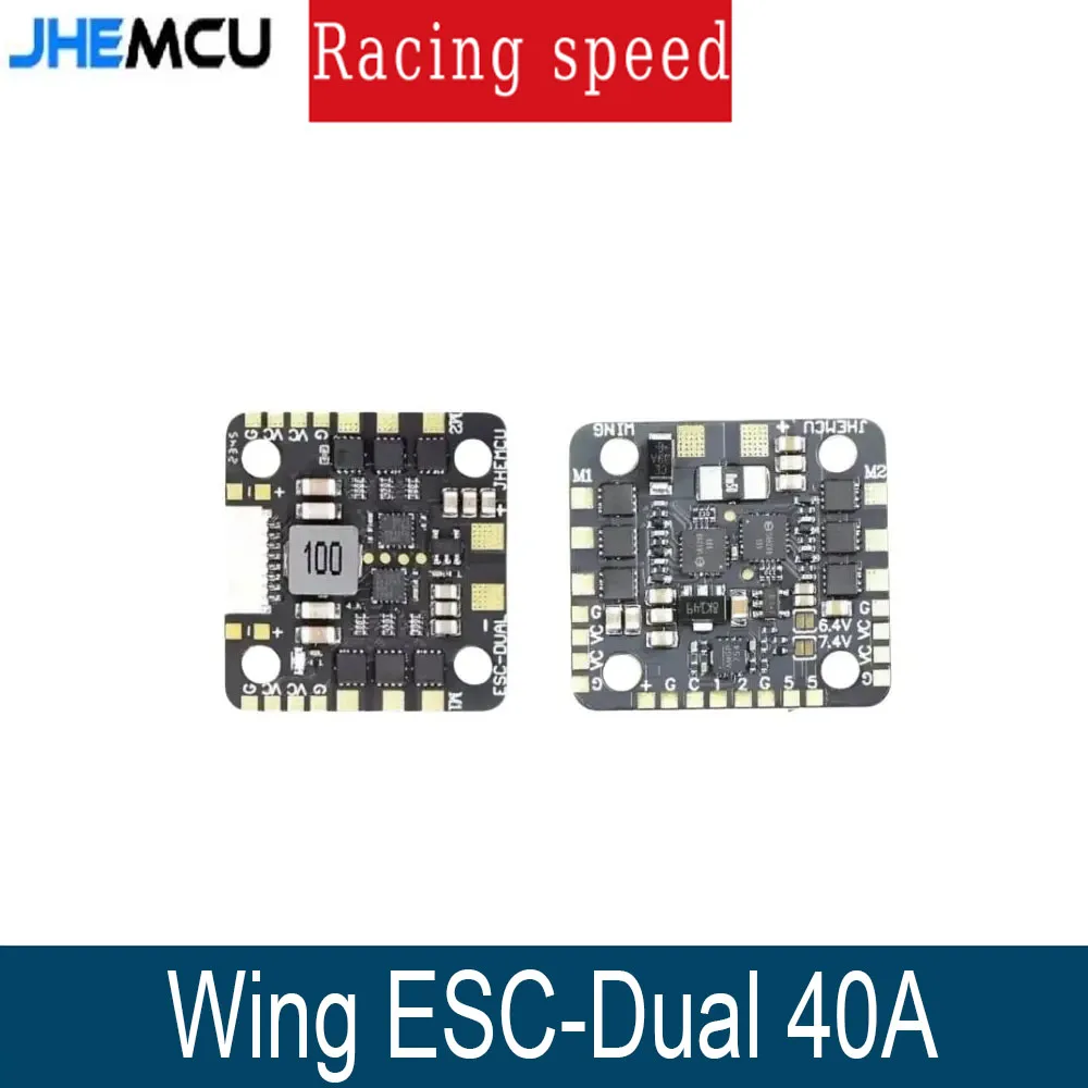 JHEMCU New WING ESC-DUAL 40A BLHELI_S 2in1 40A ESC Built-in 5V BEC Current Meter 20X20mm 2-6S LiPo for RC Twin Engine Airplane
JHEMCU New WING ESC-DUAL 40A BLHELI_S 2in1 40A ESC Built-in 5V BEC Current Meter 20X20mm 2-6S LiPo for RC Twin Engine Airplane