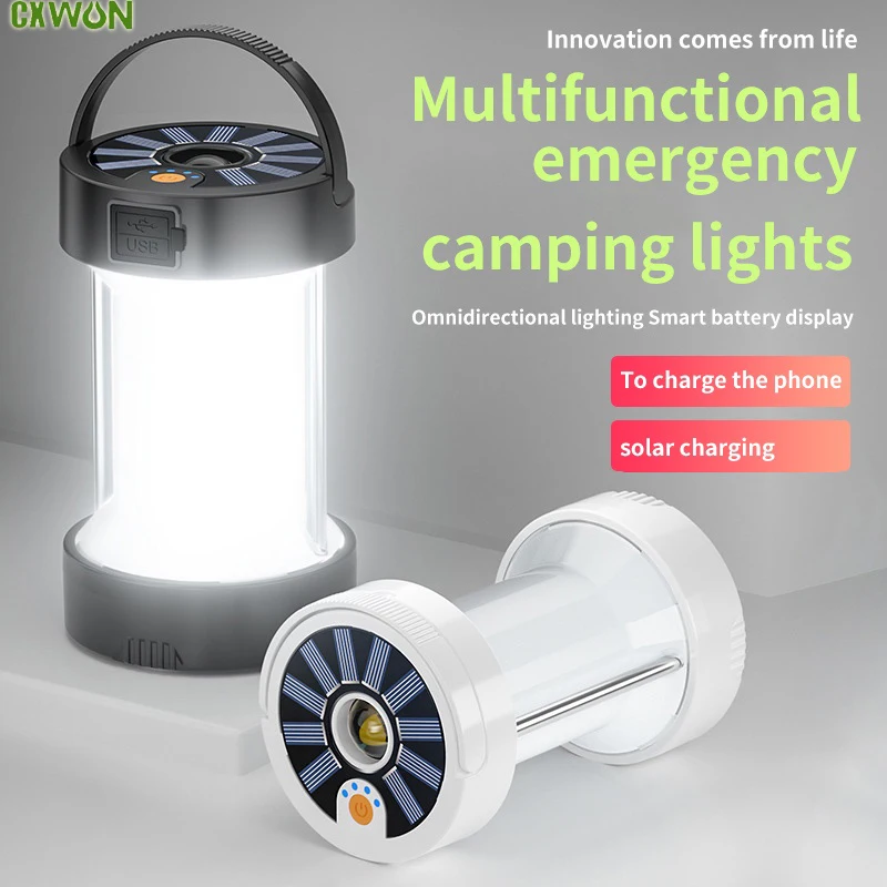 Outdoor Solar Camping Lights Emergency Multifunctional Super Bright Flashlight Tent Solar Rechargeable1800mAh LED Camping Lamp
Outdoor Solar Camping Lights Emergency Multifunctional Super Bright Flashlight Tent Solar Rechargeable1800mAh LED Camping Lamp