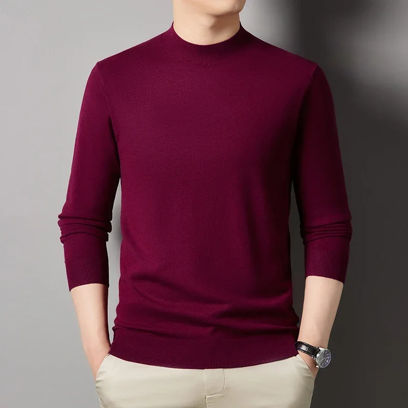 Semi-turtleneck thin sweater men's knitted sweater casual sweater bottoming shirt autumn new solid color jumper
Semi-turtleneck thin sweater men's knitted sweater casual sweater bottoming shirt autumn new solid color jumper