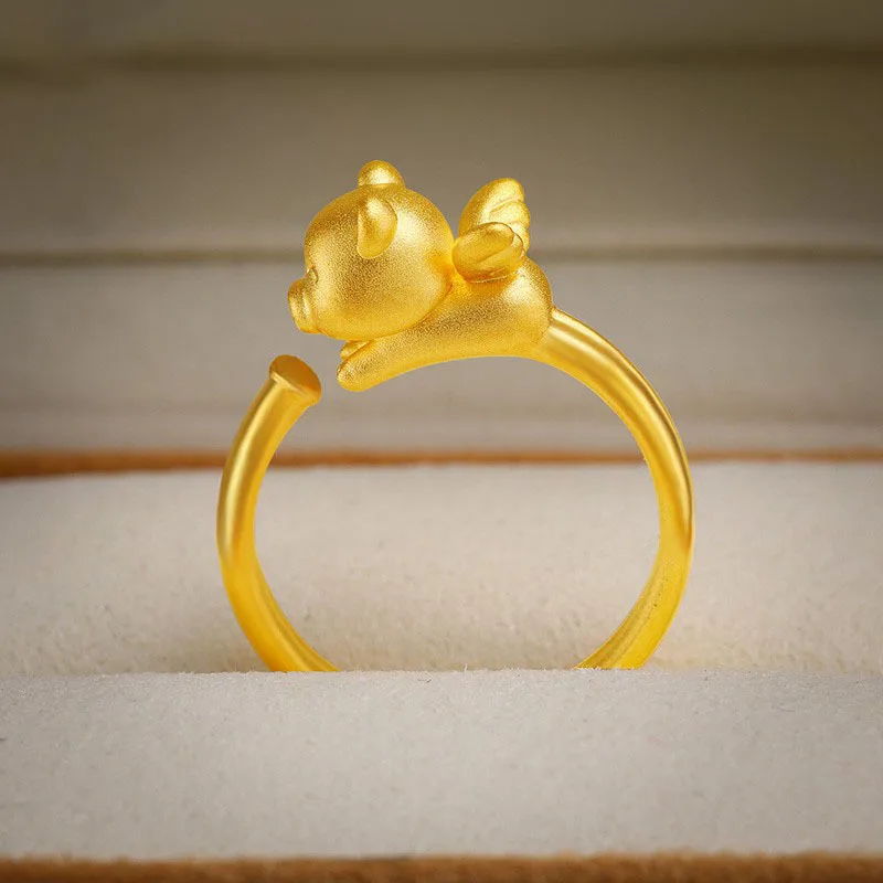 18k Pure Gold Coating Cute Pig Ring for Wedding Bands for Women Real Dubai Sand Gold Trendy Fine Jewelry Gifts
18k Pure Gold Coating Cute Pig Ring for Wedding Bands for Women Real Dubai Sand Gold Trendy Fine Jewelry Gifts