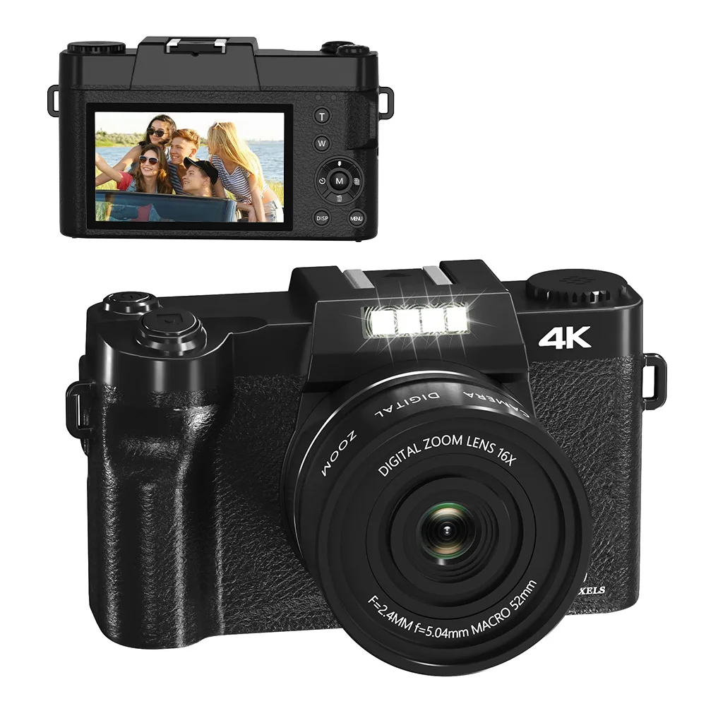 Цифровая камера 4K HD для фотосъемки и видео, 48MP 16X цифровое увеличение, видеокамера для YouTube с откидным экраном 180 °
Цифровая камера 4K HD для фотосъемки и видео, 48MP 16X цифровое увеличение, видеокамера для YouTube с откидным экраном 180 °