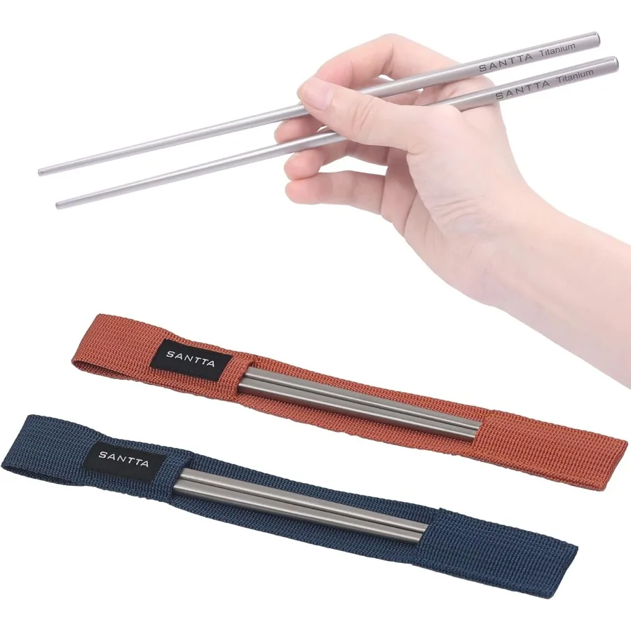 Титановые палочки для еды SANTTA с компактным чехлом для переноски, многоразовые дорожные палочки для еды для кемпинга и пикников, легкий вес Du
Титановые палочки для еды SANTTA с компактным чехлом для переноски, многоразовые дорожные палочки для еды для кемпинга и пикников, легкий вес Du