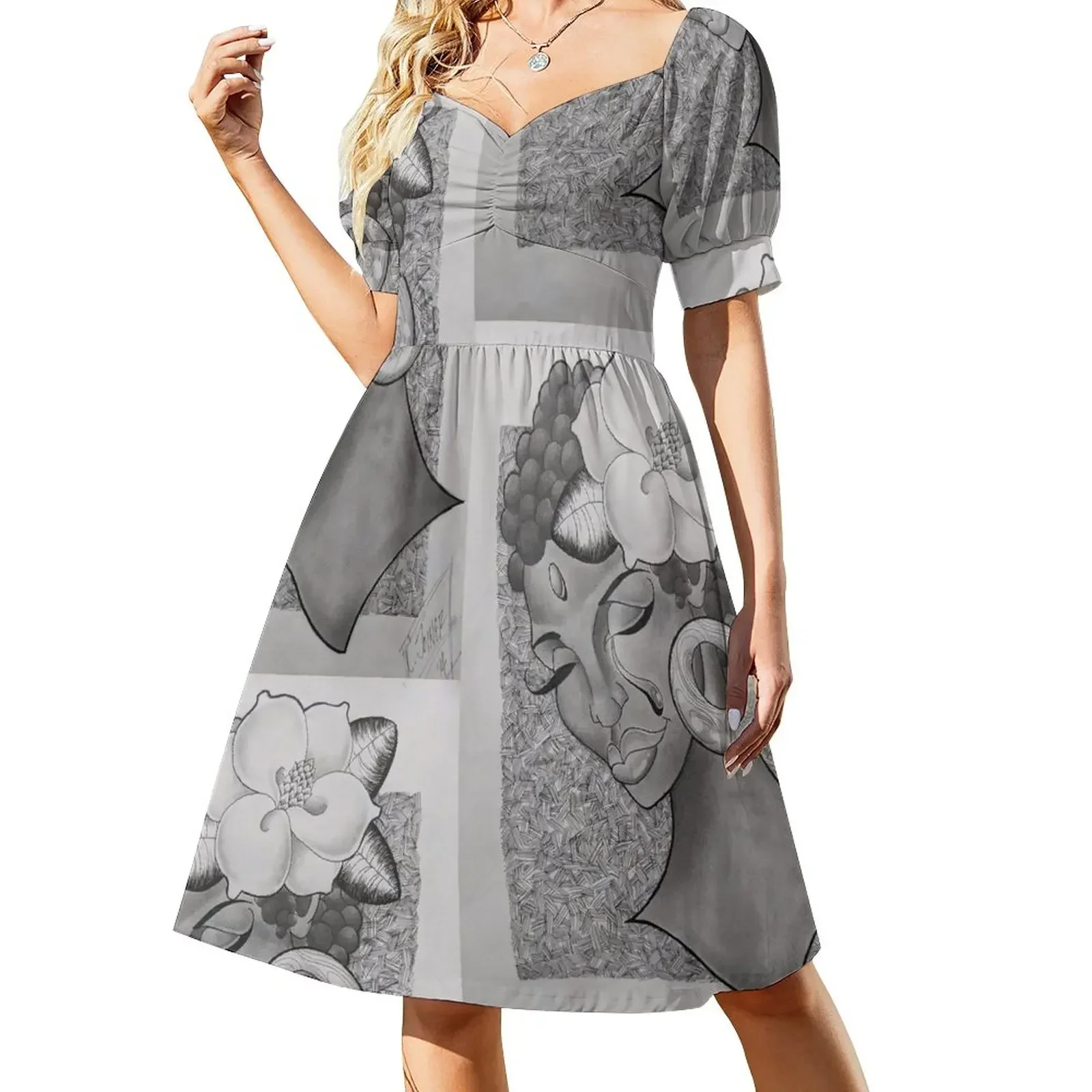 Tears of a Queen Short-Sleeved Dress Woman clothing chic and elegant woman dress Dance dresses
Tears of a Queen Short-Sleeved Dress Woman clothing chic and elegant woman dress Dance dresses