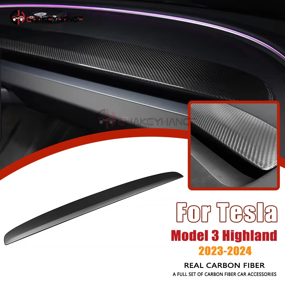 For 2023-2024 Tesla Model 3 Highland Real Carbon Fiber Center Dashboard Panel Cover Decoration Sticker Car Interior Accessories
For 2023-2024 Tesla Model 3 Highland Real Carbon Fiber Center Dashboard Panel Cover Decoration Sticker Car Interior Accessories
