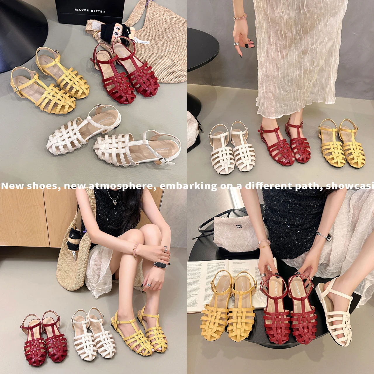 Women Cutout Gladiator Sandals Ankle Strap Mid Heel Rubber Sole Summer Hollow Retro Pumps Daily Dress Party Shoes for Ladies
Women Cutout Gladiator Sandals Ankle Strap Mid Heel Rubber Sole Summer Hollow Retro Pumps Daily Dress Party Shoes for Ladies