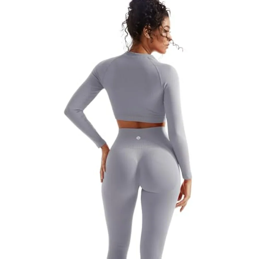 SUUKSESS Women 2 Pcs Workout Sets Hidden Scrunch Hip Lifting Seamless Leggings Long Sleeve Yoga Crop Tops
SUUKSESS Women 2 Pcs Workout Sets Hidden Scrunch Hip Lifting Seamless Leggings Long Sleeve Yoga Crop Tops