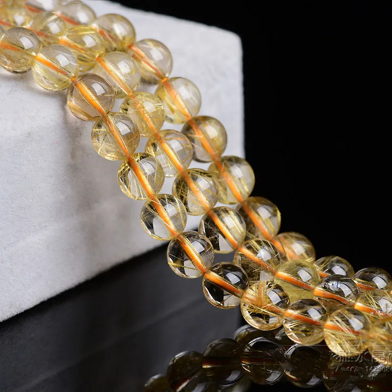 1 Strand Quality 6A Natural Gold Rutilated Quartz Stone Gemstone Round 4mm 5mm 6mm 7mm 8mm 10mm 12mm Beads For Jewelry Making
1 Strand Quality 6A Natural Gold Rutilated Quartz Stone Gemstone Round 4mm 5mm 6mm 7mm 8mm 10mm 12mm Beads For Jewelry Making