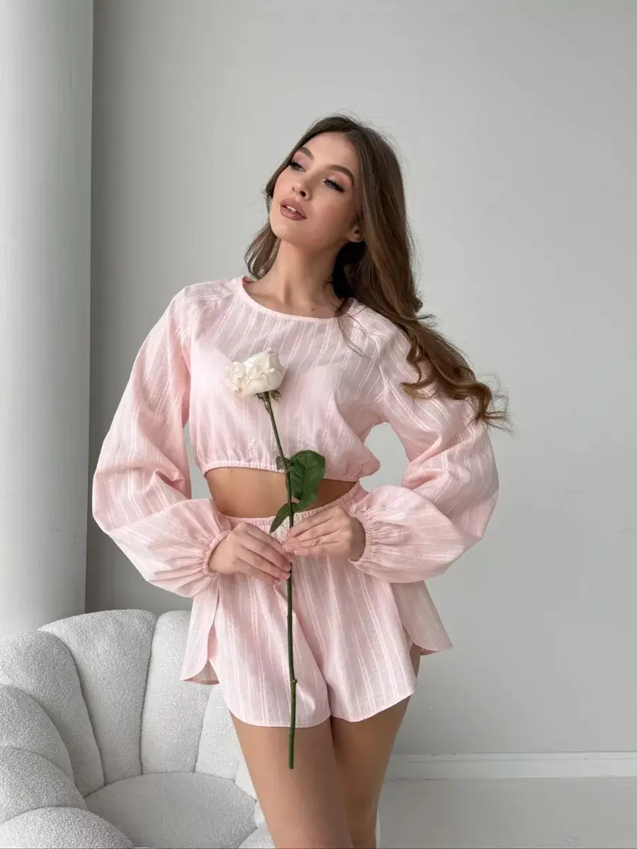2 Pieces Set for Woman Pyjamas Sets Two-piece Ladies Set Sleepwear Women's Pajamas With Pants Home Wear Women's Spring Suit Pjs
2 Pieces Set for Woman Pyjamas Sets Two-piece Ladies Set Sleepwear Women's Pajamas With Pants Home Wear Women's Spring Suit Pjs