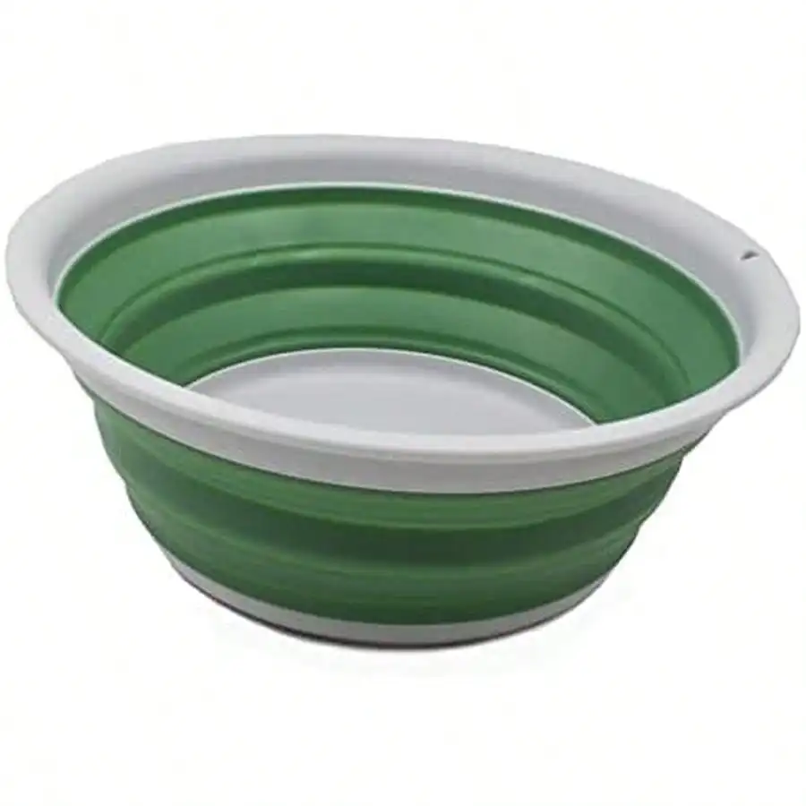 5.5L (1.45 Gallon) Collapsible Tub - Foldable Dish Container - Portable Washing Basin - Space Saving Plastic Wash Tub (White/Grey, 1)
5.5L (1.45 Gallon) Collapsible Tub - Foldable Dish Container - Portable Washing Basin - Space Saving Plastic Wash Tub (White/Grey, 1)