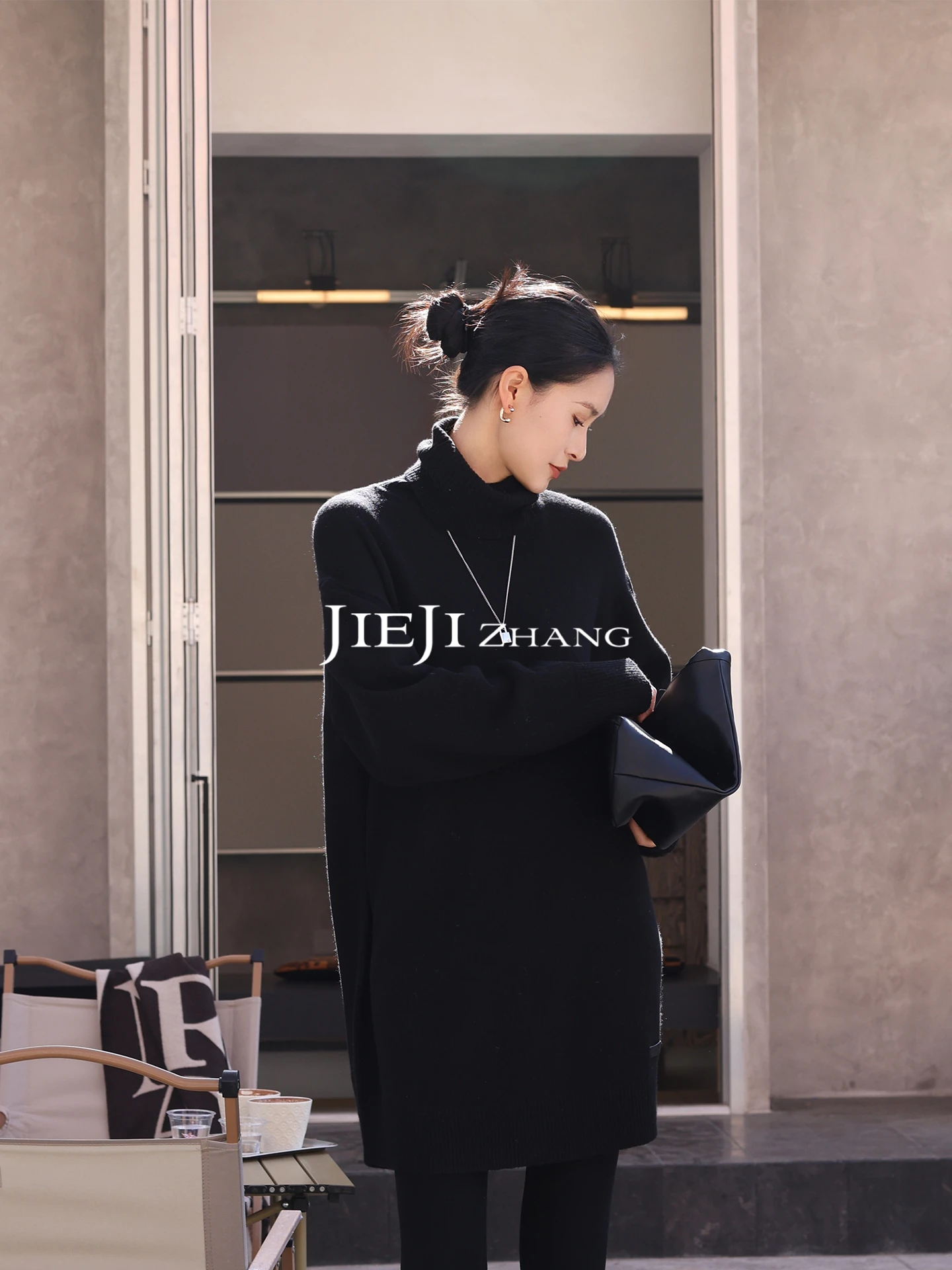 Jieji Zhang Spring Camere Wool Loose High Collar Long Knitted Women's Design Sweater Comfortable Mid-Length Overhead Sle
Jieji Zhang Spring Camere Wool Loose High Collar Long Knitted Women's Design Sweater Comfortable Mid-Length Overhead Sle