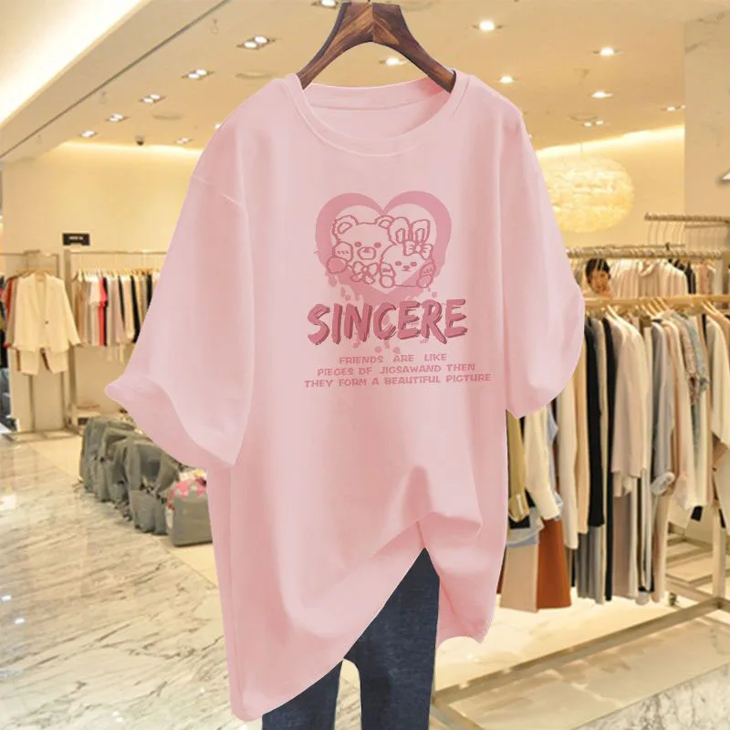 Women Clothing Fashion Casual Round Neck T-shirt Summer Loose Love Printing Top Lady Young Style Latest Hot Sale Cotton Pullover
Women Clothing Fashion Casual Round Neck T-shirt Summer Loose Love Printing Top Lady Young Style Latest Hot Sale Cotton Pullover