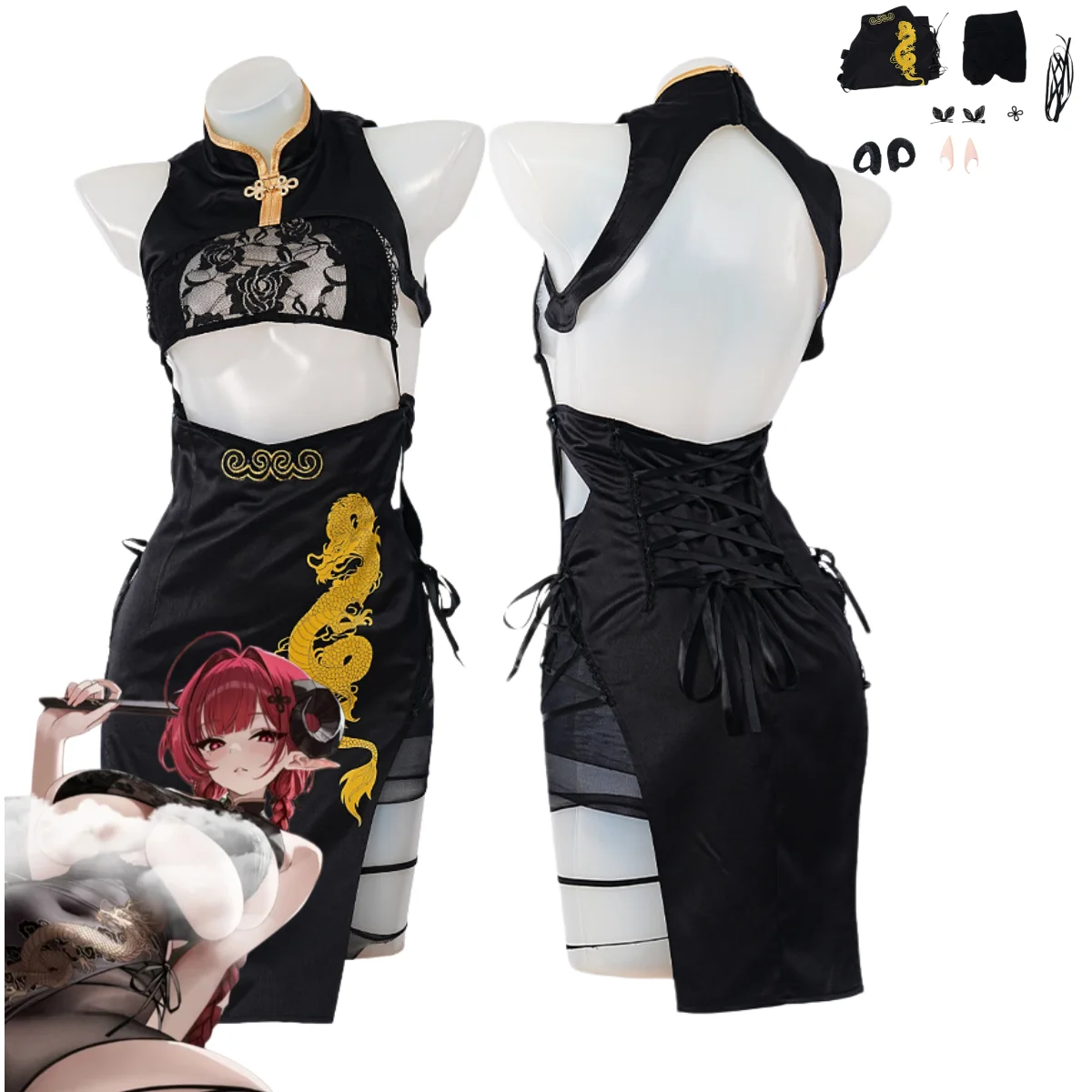 Game Azur Lane KMS Hindenburg Cosplay Costume Chinese Style Sexy Black Cheongsam Dress Adult Woman Carnival Party Suit
Game Azur Lane KMS Hindenburg Cosplay Costume Chinese Style Sexy Black Cheongsam Dress Adult Woman Carnival Party Suit