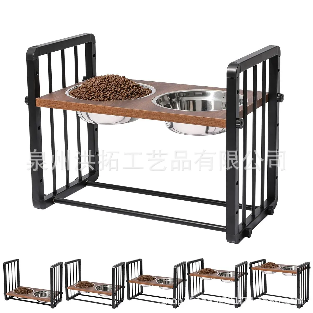 djustable pet bowl holder double bowl lifting iron wood dog bowl household adjustable stainless steel feeding basin
djustable pet bowl holder double bowl lifting iron wood dog bowl household adjustable stainless steel feeding basin