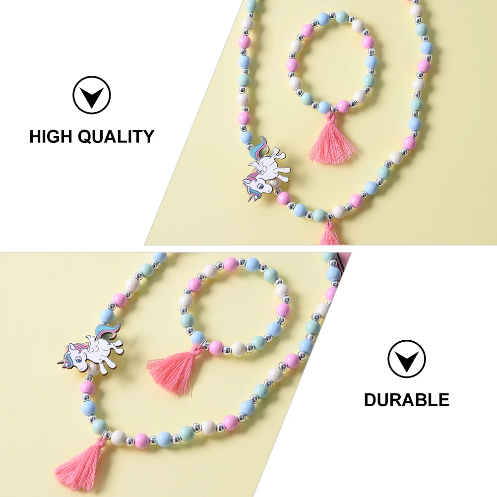 Wooden Children's Necklace Bracelet Little Kids Bead Gifts Beaded Cartoon Unicorn Bracelets Toddler for Girls
Wooden Children's Necklace Bracelet Little Kids Bead Gifts Beaded Cartoon Unicorn Bracelets Toddler for Girls