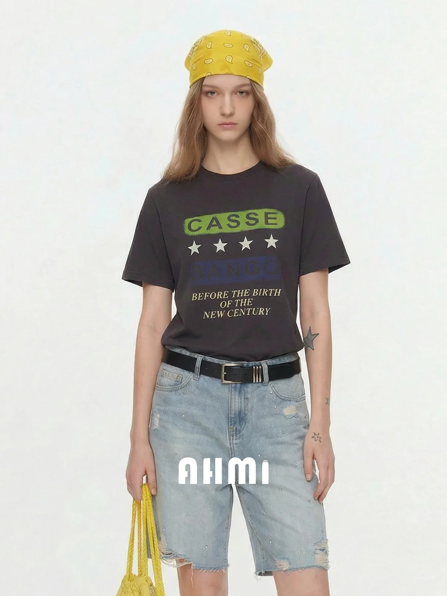 AHMI Trendy American Style Loose Fit Short Sleeve T-Shirt Women's Casual Printed Top Comfortable Breathable Summer Wear
AHMI Trendy American Style Loose Fit Short Sleeve T-Shirt Women's Casual Printed Top Comfortable Breathable Summer Wear