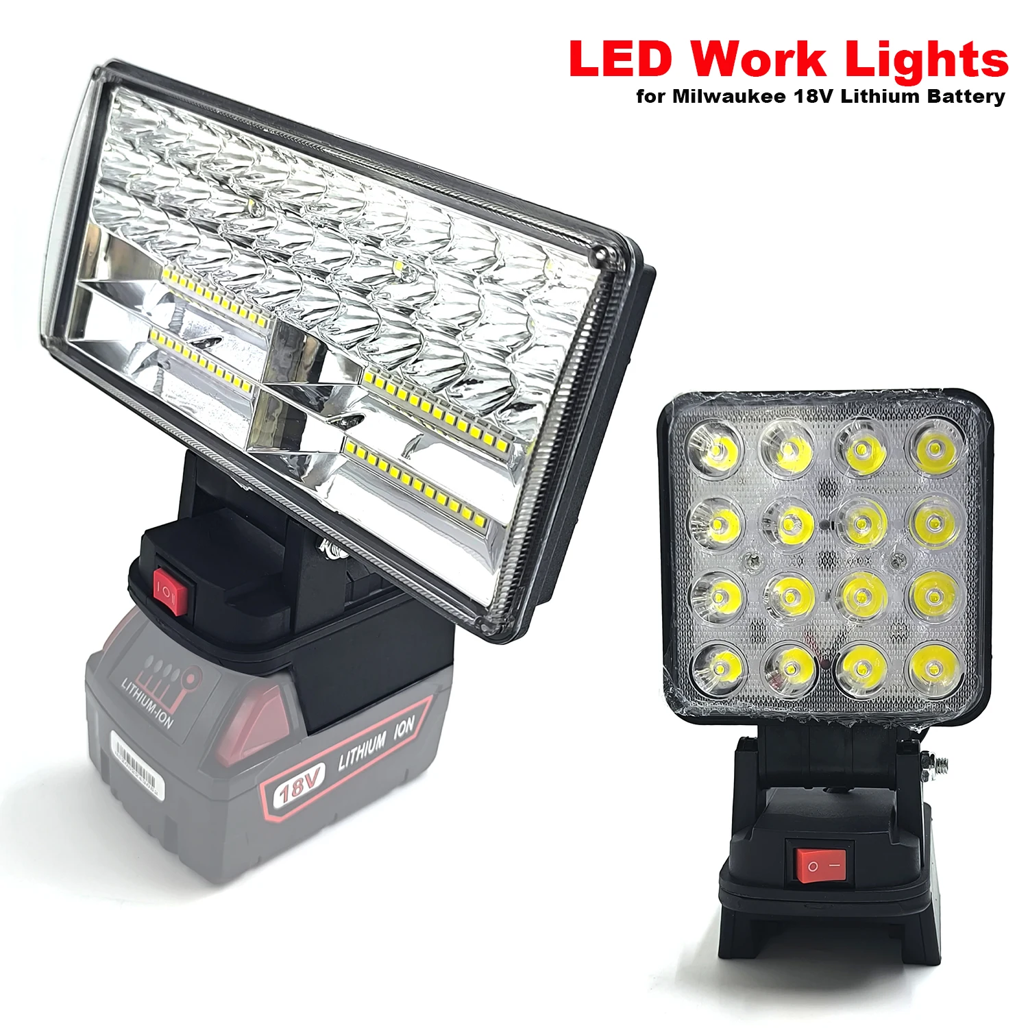 3/8 inch Cordless LED Work Light For Milwaukee 18V Li-ion Battery Lantern Outdoor Flashlight Camping Lamp Emergency Light
3/8 inch Cordless LED Work Light For Milwaukee 18V Li-ion Battery Lantern Outdoor Flashlight Camping Lamp Emergency Light
