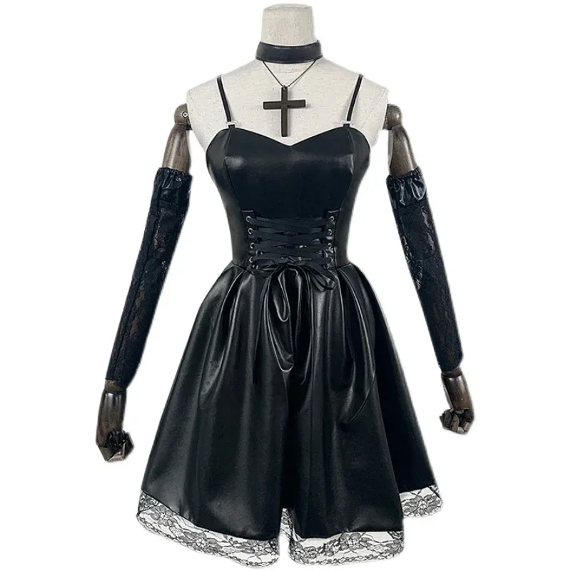 MisaMisa Cosplay Costume Misa Amane Imitation Leather Sexy Dress +Neck Jewelry Uniform Outfit Unisex Halloween Party Gift5;c,6's
MisaMisa Cosplay Costume Misa Amane Imitation Leather Sexy Dress +Neck Jewelry Uniform Outfit Unisex Halloween Party Gift5;c,6's