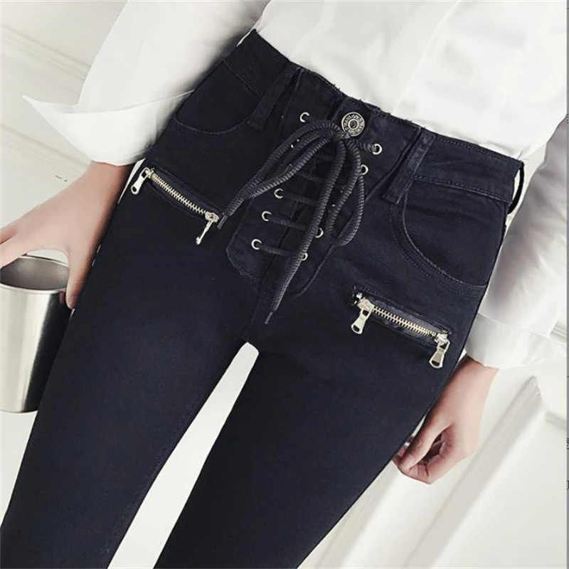 Jeans women's black pencil pants high waist pants slim jeans new autumn pants with zipper
Jeans women's black pencil pants high waist pants slim jeans new autumn pants with zipper
