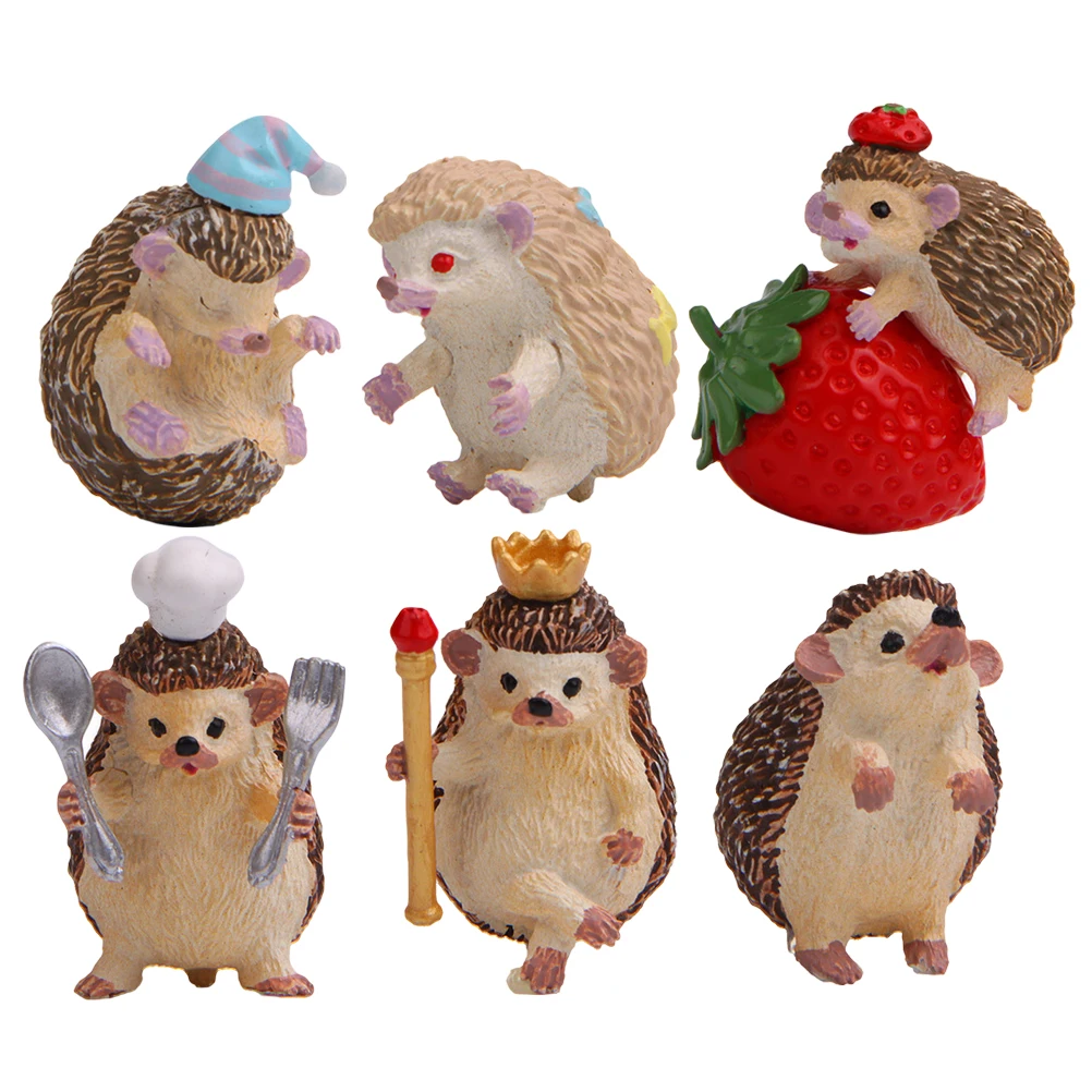6Pcs Hedgehog Resin Cute Decorative Adornments Desktop Cake Baking Gardening Home Office Gift Hedgehog Craft Cake Decor 
6Pcs Hedgehog Resin Cute Decorative Adornments Desktop Cake Baking Gardening Home Office Gift Hedgehog Craft Cake Decor