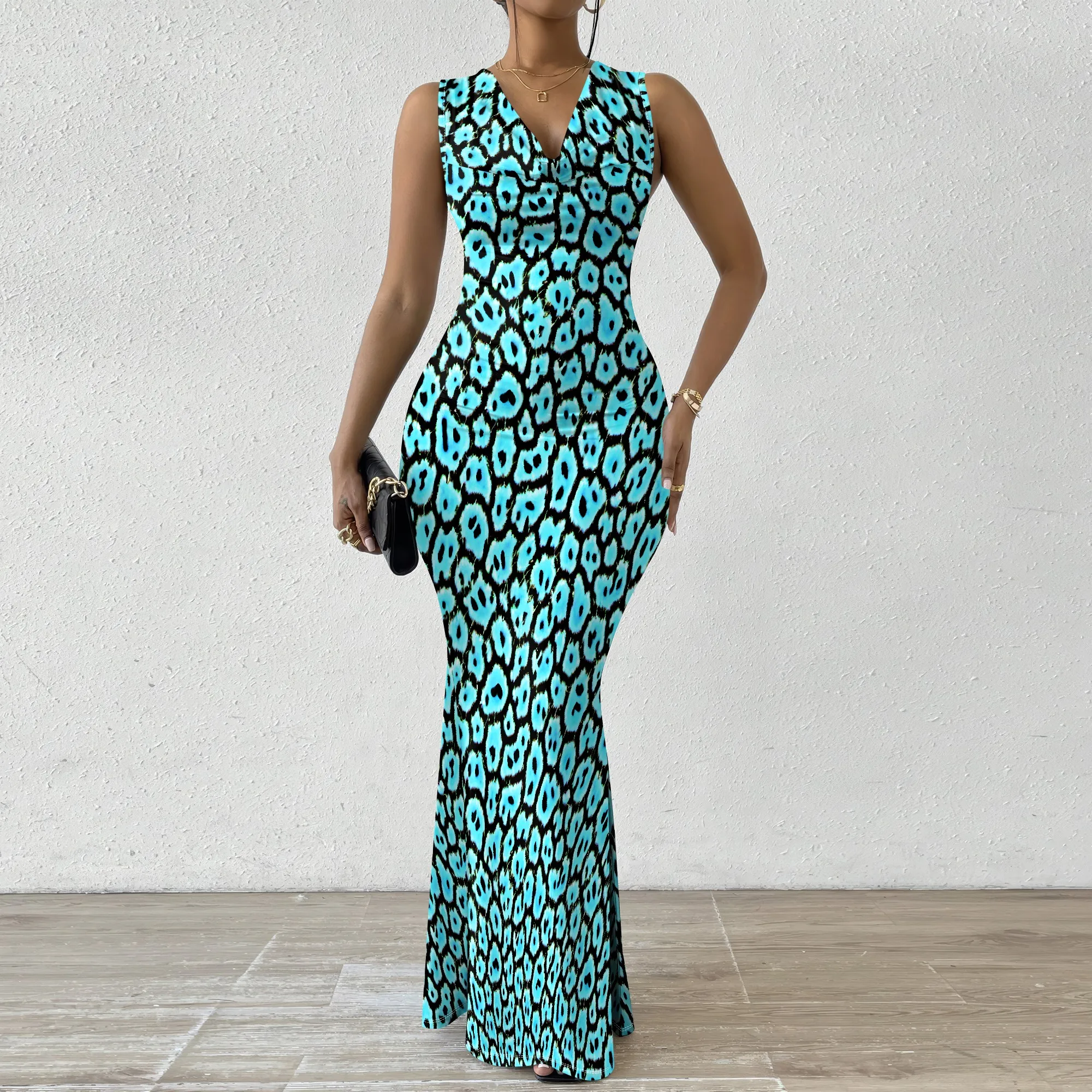 Turquoise Leopard Print Bodycon Maxi Dress XS-2XL - Trendy Summer Party Dress, Beach Nights, and Casual Chic
Turquoise Leopard Print Bodycon Maxi Dress XS-2XL - Trendy Summer Party Dress, Beach Nights, and Casual Chic