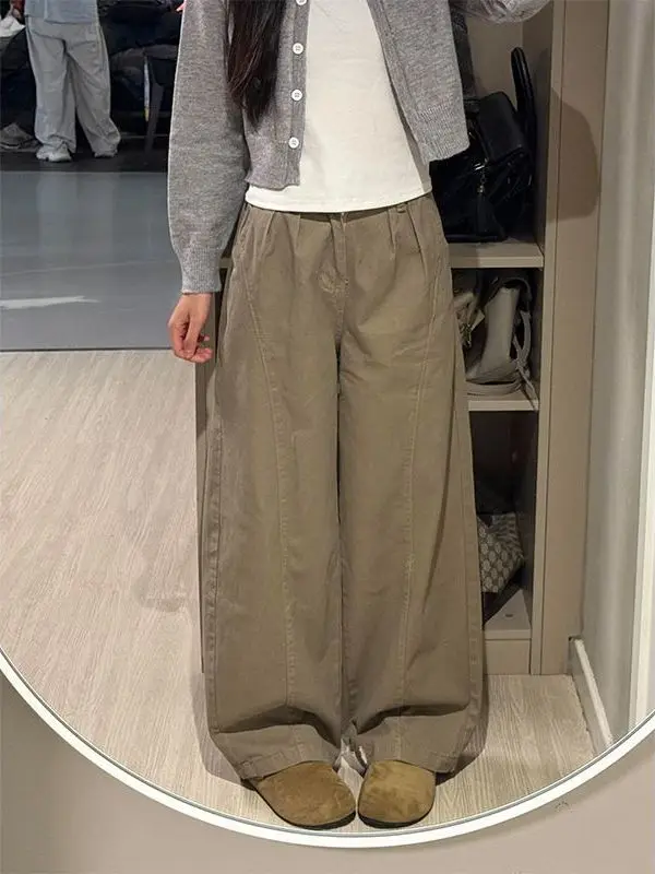 American Retro Khaki Wide Leg Jeans Women's Small Size High Waist Slimming Loose Casual Straight Blade Pants
American Retro Khaki Wide Leg Jeans Women's Small Size High Waist Slimming Loose Casual Straight Blade Pants