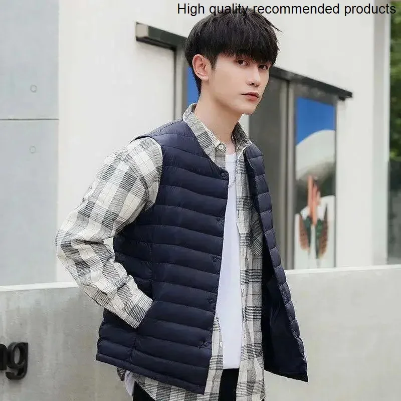 men's collarless thin down New vest round neck sweetheart neck vest men's down jacket lining large size
men's collarless thin down New vest round neck sweetheart neck vest men's down jacket lining large size