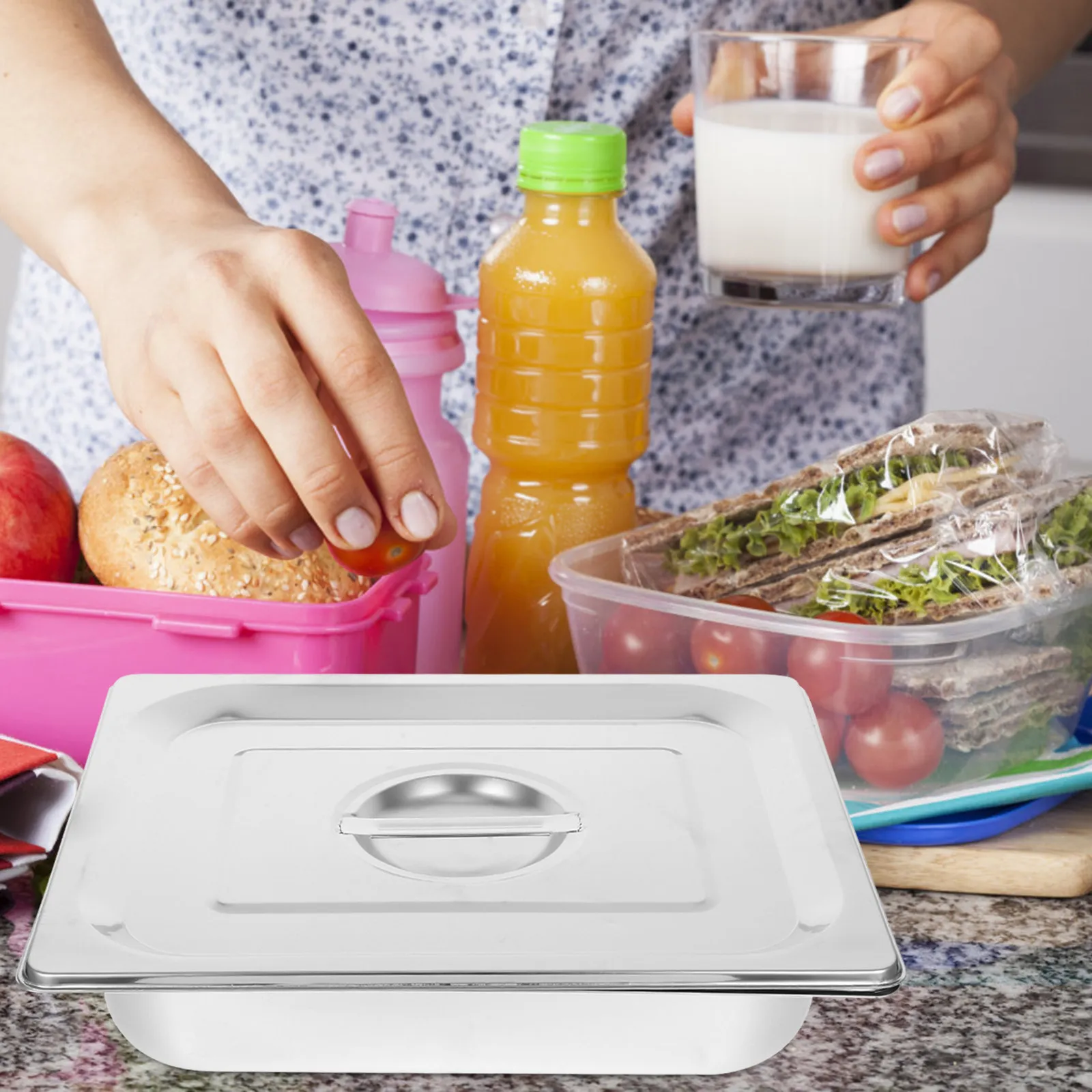 Stainless Steel Buffet Tray 1 2 65cm Rectangular Pan Lid Safe Easy Cleaning Food Container Serving Plates for Party Kitchen
Stainless Steel Buffet Tray 1 2 65cm Rectangular Pan Lid Safe Easy Cleaning Food Container Serving Plates for Party Kitchen