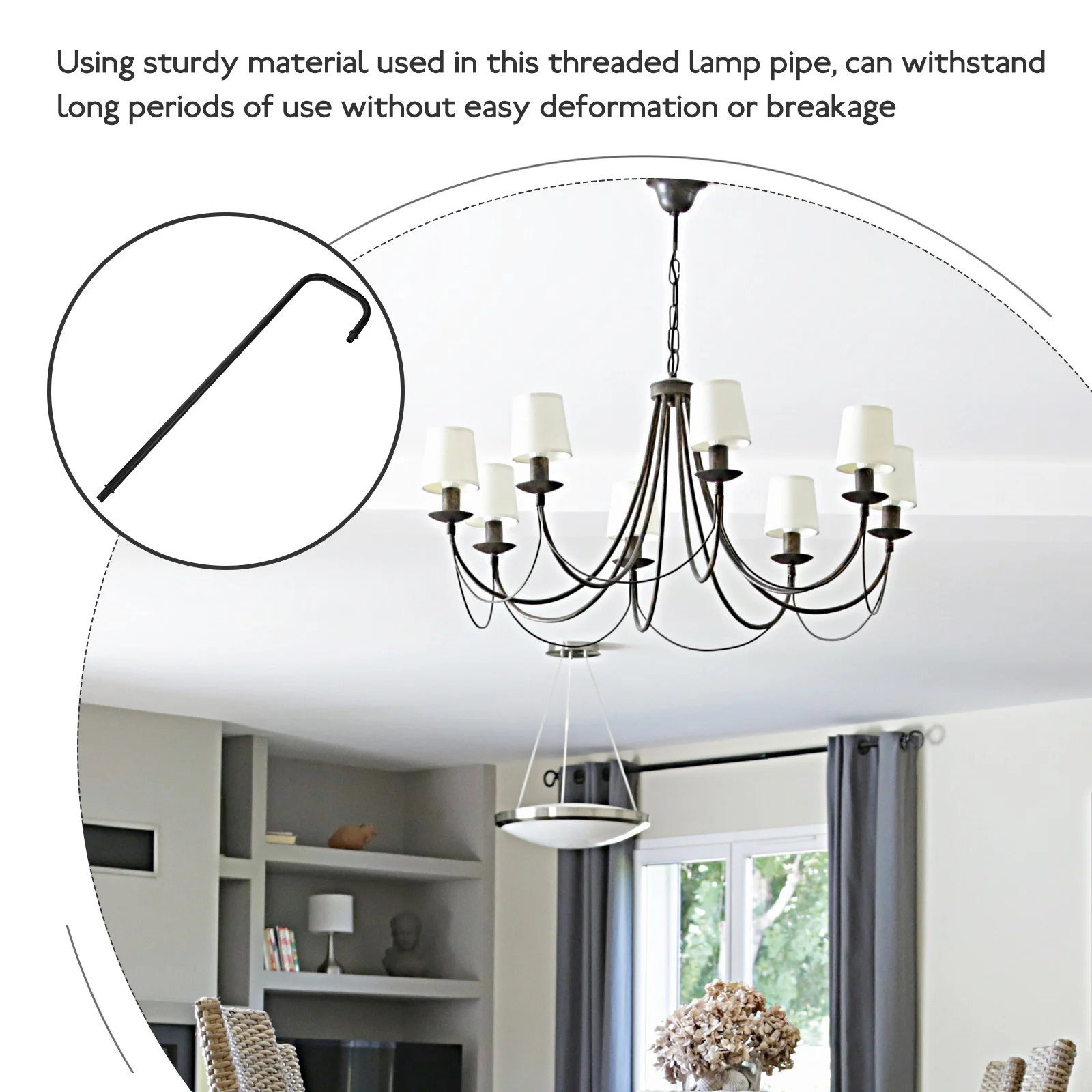 Lighting Fixture Stem Curved Lamp Rod Table Lamp Repair Kit Threaded Connection Stable Attachment Long Lasting
Lighting Fixture Stem Curved Lamp Rod Table Lamp Repair Kit Threaded Connection Stable Attachment Long Lasting