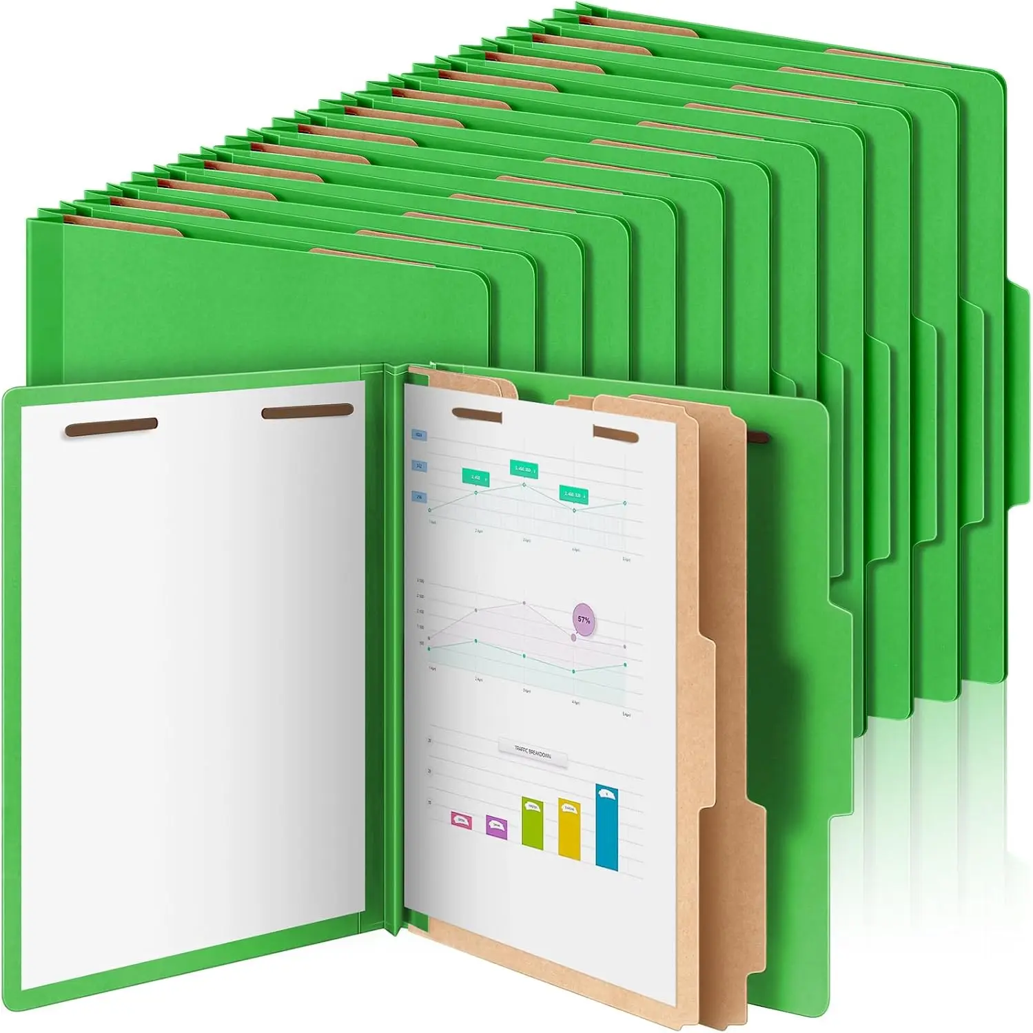 24 Pack Classification Folders Letter Size with 2 Dividers, 3.5 Inch Expansion, 2 Prongs Fastener, Heavy Duty File Organizer for
24 Pack Classification Folders Letter Size with 2 Dividers, 3.5 Inch Expansion, 2 Prongs Fastener, Heavy Duty File Organizer for