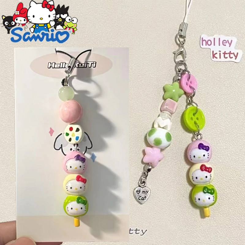 Kawaii Hello Kitty Star Button Maruko Bead Chain Girl Cartoon Phone Chain Decoration Backpack Pendant Keychain Accessories Gift 
Kawaii Hello Kitty Star Button Maruko Bead Chain Girl Cartoon Phone Chain Decoration Backpack Pendant Keychain Accessories Gift