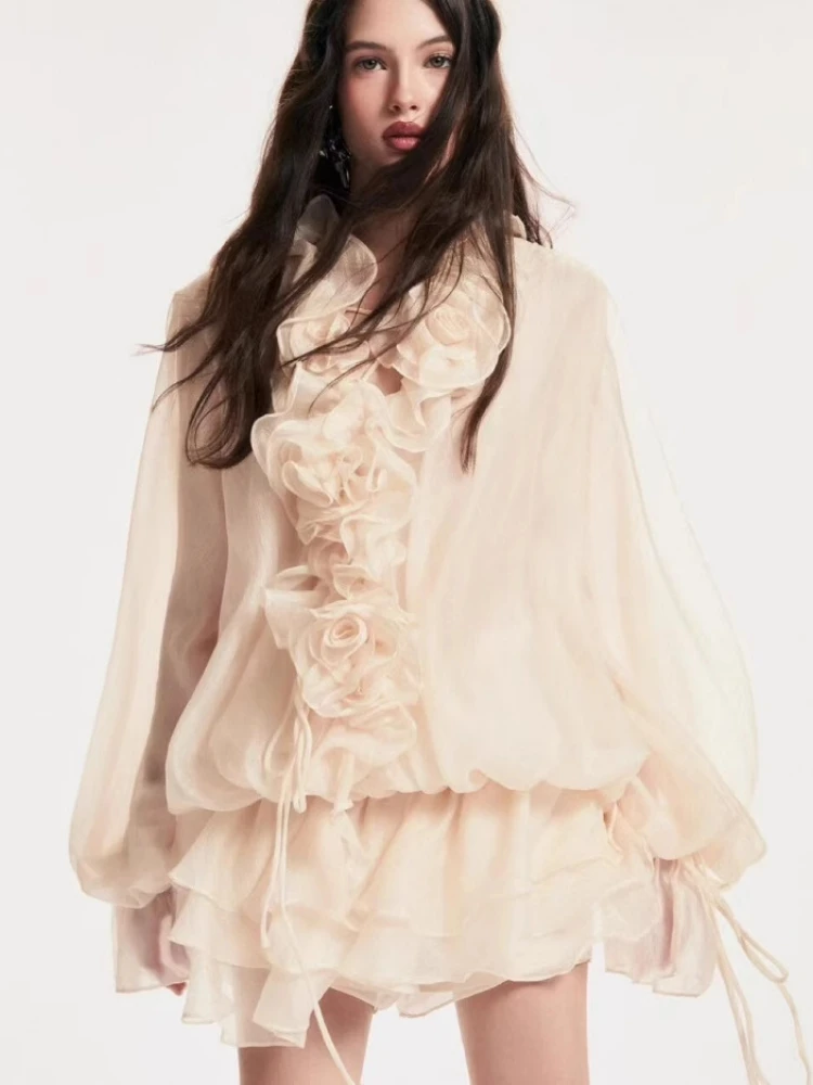Women Lace-up Dress Two Piece Set With Shorts Sexy V Neck Long Sleeve Flower Mini Dress + Shorts Suits Evening Party Cocktail
Women Lace-up Dress Two Piece Set With Shorts Sexy V Neck Long Sleeve Flower Mini Dress + Shorts Suits Evening Party Cocktail