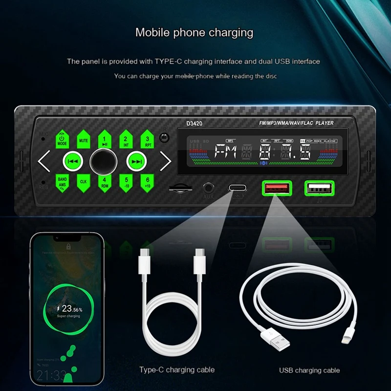 A95E-Car MP3 Player Smart Bluetooth Hands-Free USB Card Lossless Sound Quality Car Amplifier Radio
A95E-Car MP3 Player Smart Bluetooth Hands-Free USB Card Lossless Sound Quality Car Amplifier Radio