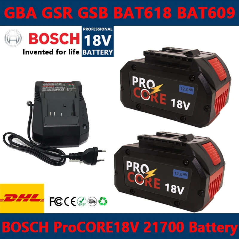 CORE18V 10000mAh ProCORE Replacement Battery for Bosch 18V Professional System Cordless Tools BAT609 BAT618 GBA18V80 21700 Cell
CORE18V 10000mAh ProCORE Replacement Battery for Bosch 18V Professional System Cordless Tools BAT609 BAT618 GBA18V80 21700 Cell