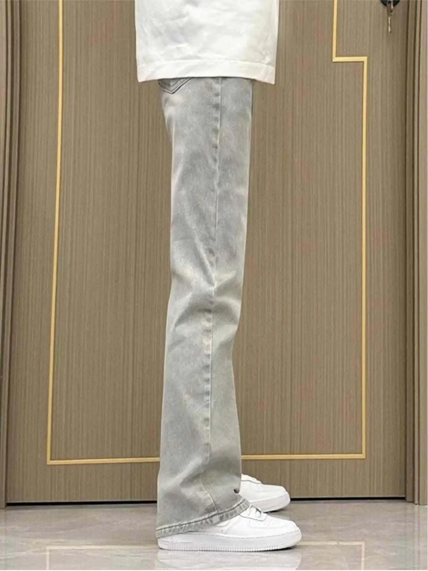 Grey Cement Smoke Men's Jeans Autumn Spring New Style American Retro Straight Leg Slimming Flared Pants Casual Wear
Grey Cement Smoke Men's Jeans Autumn Spring New Style American Retro Straight Leg Slimming Flared Pants Casual Wear