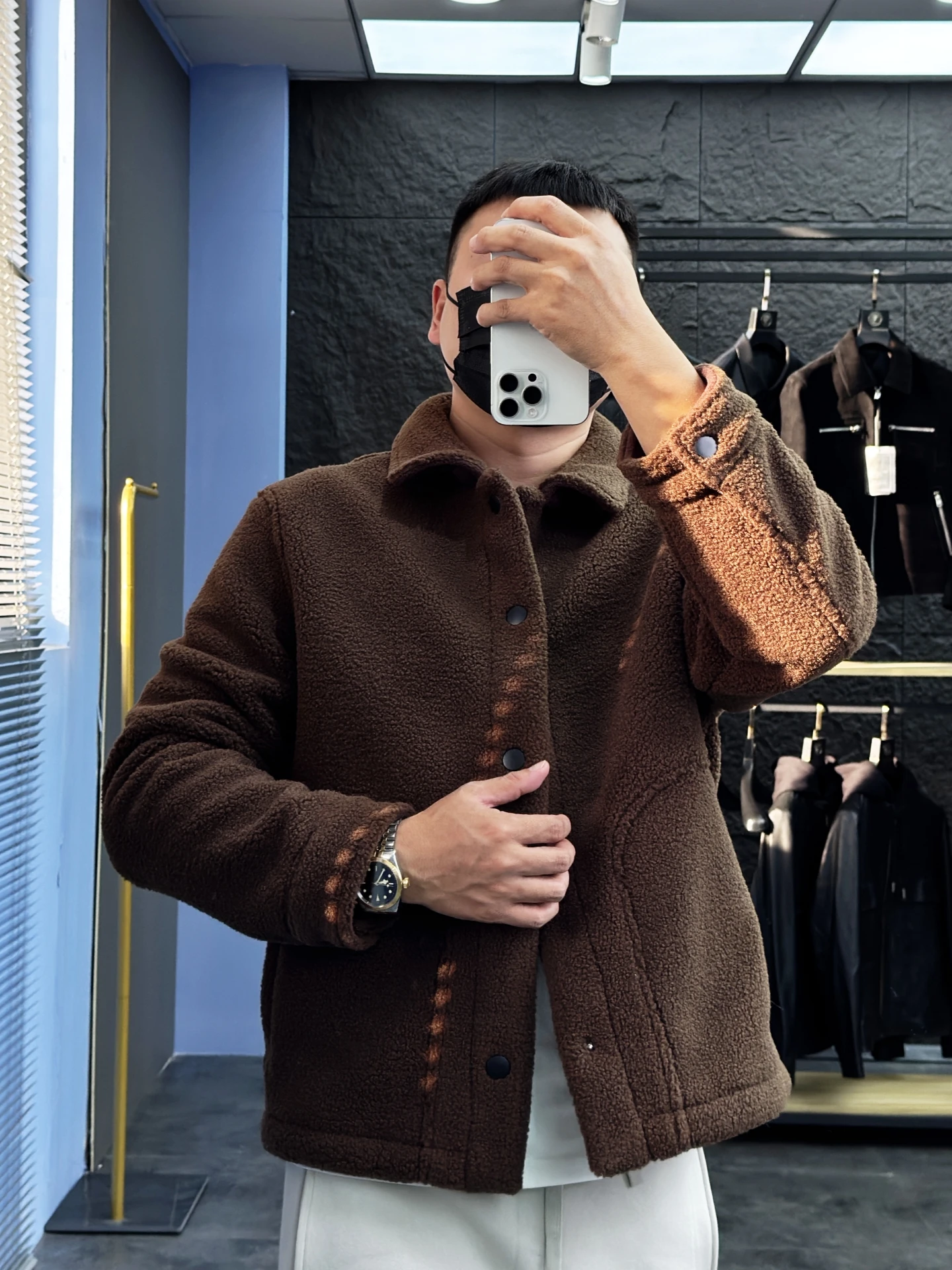 Svip Cabinet 800 Thiened Warm Lamb Fur Jaet Autumn Winter High-End Collar Comfortable Casual Men's Jaet Pampa& Brand
Svip Cabinet 800 Thiened Warm Lamb Fur Jaet Autumn Winter High-End Collar Comfortable Casual Men's Jaet Pampa& Brand