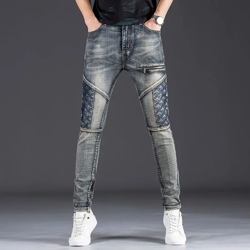 Light Luxury Men’s Slim-fit Retro Style Denim Pants,Sexy Moto&Biker Trendy Jeans,Stretch Blue Street Jeans Pants;
Light Luxury Men’s Slim-fit Retro Style Denim Pants,Sexy Moto&Biker Trendy Jeans,Stretch Blue Street Jeans Pants;