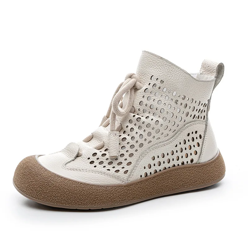 GKTINOO Genuine Cow Leather Spring Summer Boots Hollowed Out Women's Boots 2026 New Breathable Retro Sandals Cool Boots Flats
GKTINOO Genuine Cow Leather Spring Summer Boots Hollowed Out Women's Boots 2026 New Breathable Retro Sandals Cool Boots Flats